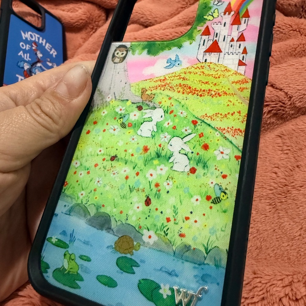 Wildflower Whimsical Castle and Bunny iPhone 15 pro max Case